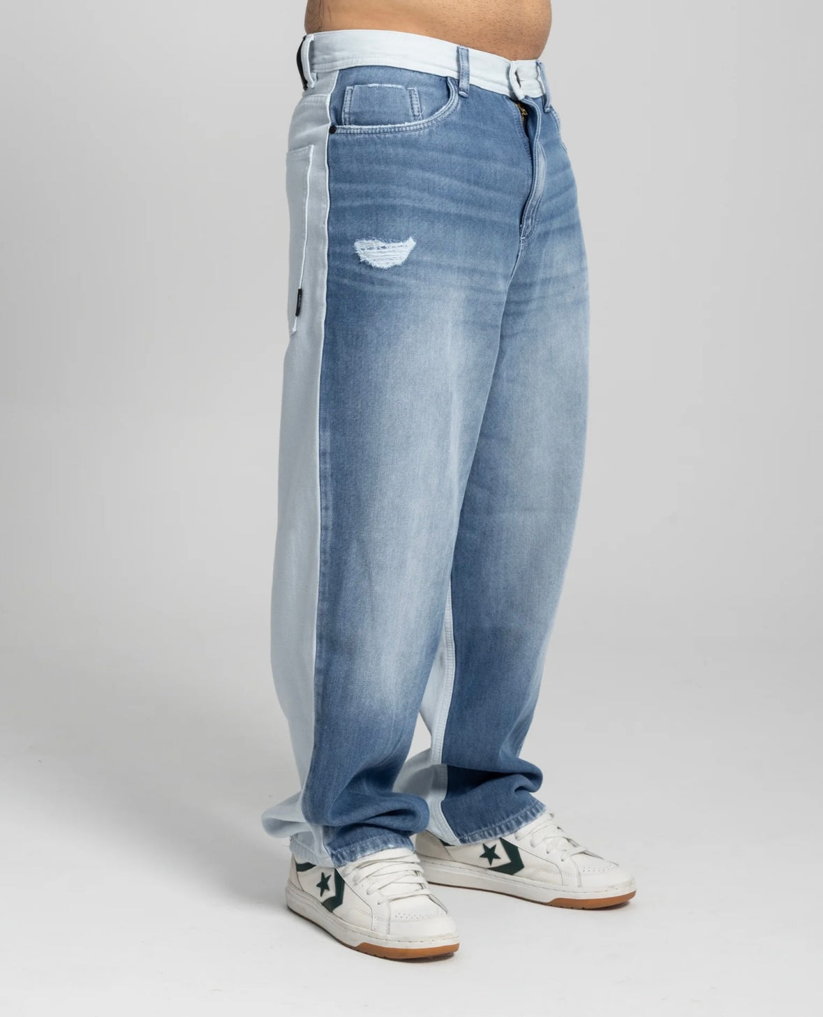Two tone Jean Baggy